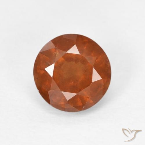 0.91ct Natürlicher tieforange Hessonit-Granat, Runden, VS