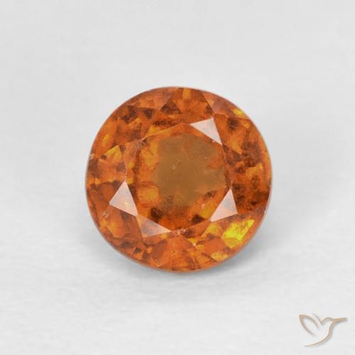 0.95ct Natürlicher tieforange Hessonit-Granat, Runden, VS