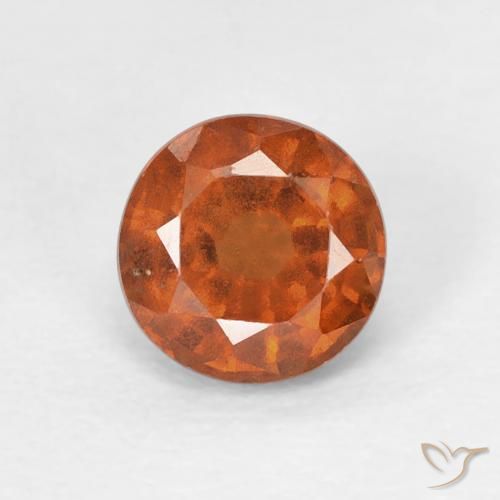 0.98ct Natürlicher tieforange Hessonit-Granat, Runden, VS