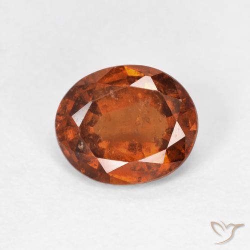 1.60ct Natürlicher tieforange Hessonit-Granat, Oval, VS