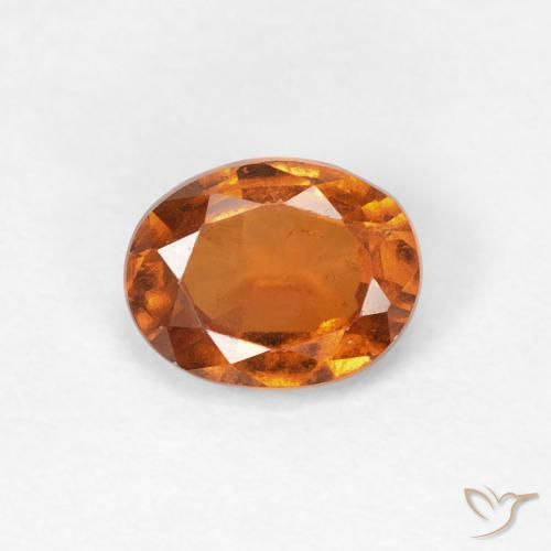 0.95ct Natürlicher tieforange Hessonit-Granat, Oval, VS