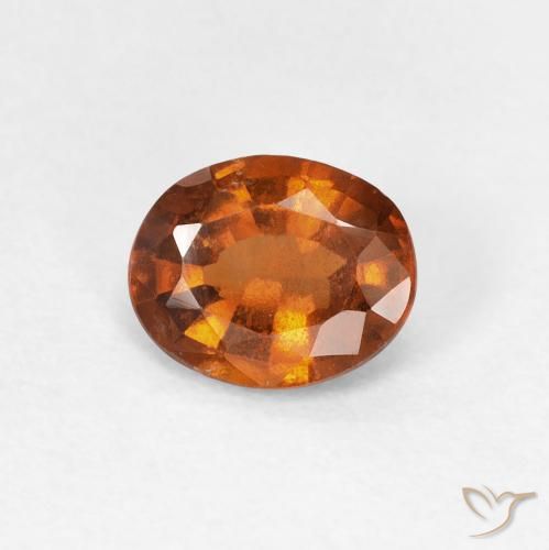 1.06ct Natürlicher tieforange Hessonit-Granat, Oval, VS