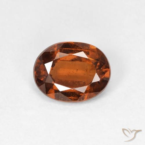 1.23ct Natürlicher Dunkelorange Hessonit-Granat, Oval, VS