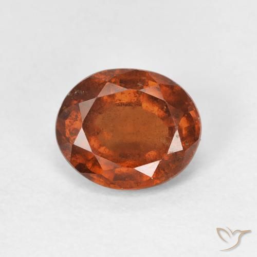 1.71ct Natürlicher Dunkelorange Hessonit-Granat, Oval, VS