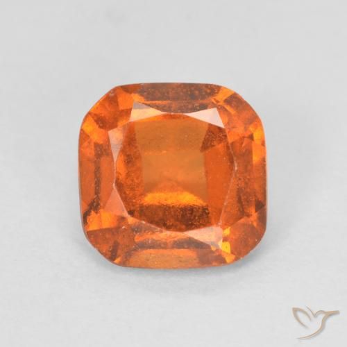 1.27ct Natürlicher Mittelorange Hessonit-Granat, Kissen, VVS-VS