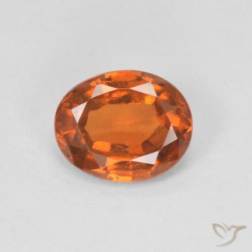 1.28ct Natürlicher Mittelorange Hessonit-Granat, Oval, VVS-VS