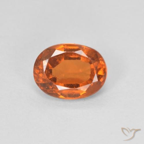 1.05ct Natürlicher Mittelorange Hessonit-Granat, Oval, VVS-VS