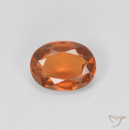 0.96ct Natürlicher Medium Dark-Orange Hessonit-Granat, Oval, VVS-VS