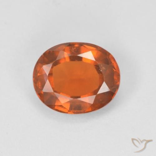 1.43ct Natürlicher rötlich-orange Hessonit-Granat, Oval, VVS-VS