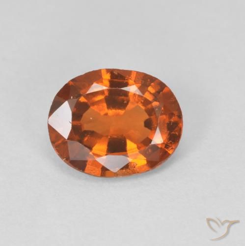 1.08ct Natürlicher Medium Dark-Orange Hessonit-Granat, Oval, VVS-VS