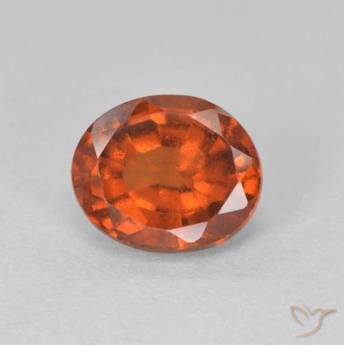 1.60ct Natürlicher Feuerorange Hessonit-Granat, Oval, VVS-VS