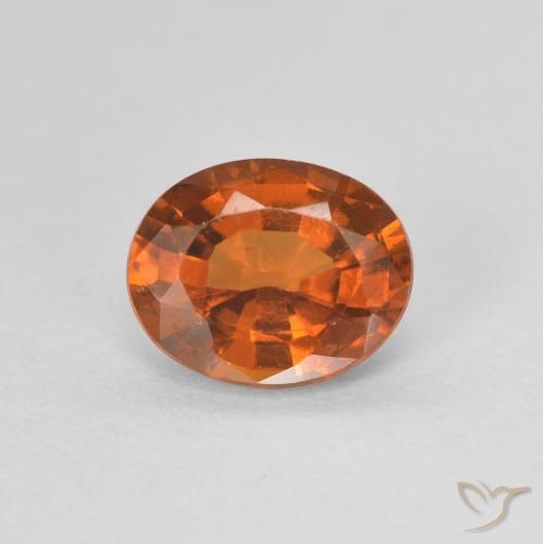 1.10ct Natürlicher tieforange Hessonit-Granat, Oval, VVS-VS