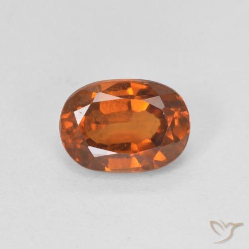 1.10ct Natürlicher tieforange Hessonit-Granat, Oval, VVS-VS