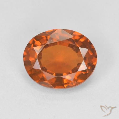 1.67ct Natürlicher Medium Dark-Orange Hessonit-Granat, Oval, VVS-VS