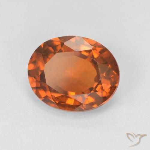 9,17 ctw natürlicher Medium Dark-Orange Hessonit-Granat, Oval, VVS-VS