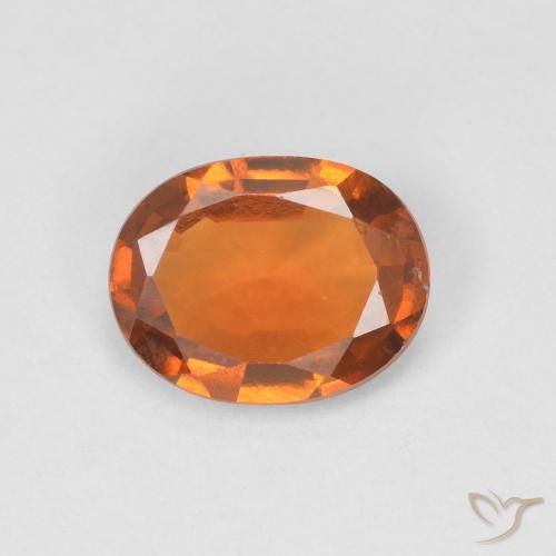 1.10ct Natürlicher tieforange Hessonit-Granat, Oval, VVS-VS