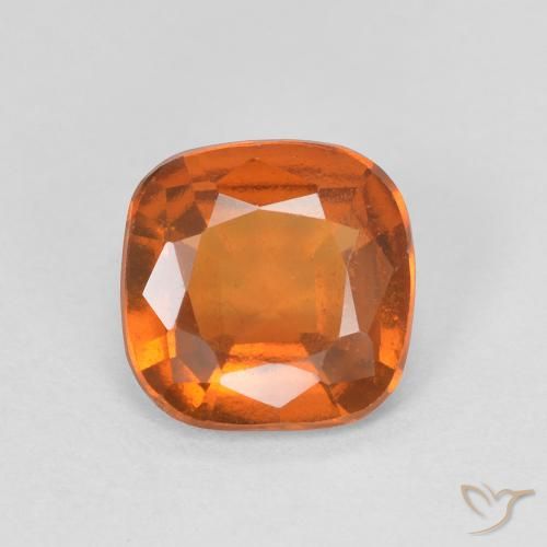 1.57ct Natürlicher Mittelorange Hessonit-Granat, Kissen, VVS-VS