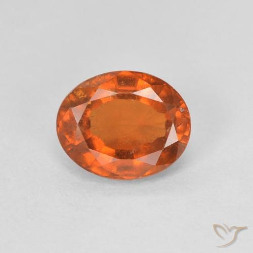 1.16ct Natürlicher Mittelorange Hessonit-Granat, Oval, VVS-VS