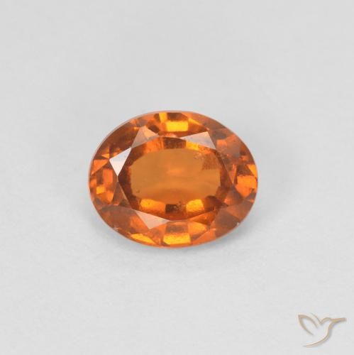0.92ct Natürlicher Mittelorange Hessonit-Granat, Oval, VVS-VS