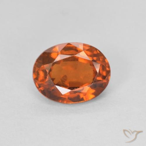 1.22ct Natürlicher Medium Dark-Orange Hessonit-Granat, Oval, VVS-VS