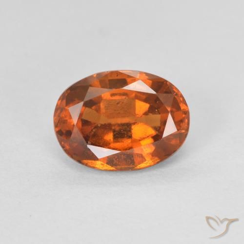 1.27ct Natürlicher Medium Dark-Orange Hessonit-Granat, Oval, VVS-VS