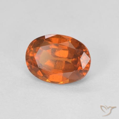 9,17 ctw natürlicher Medium Dark-Orange Hessonit-Granat, Oval, VVS-VS