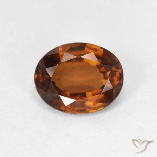 1.40ct Natürlicher tieforange Hessonit-Granat, Oval, VVS-VS