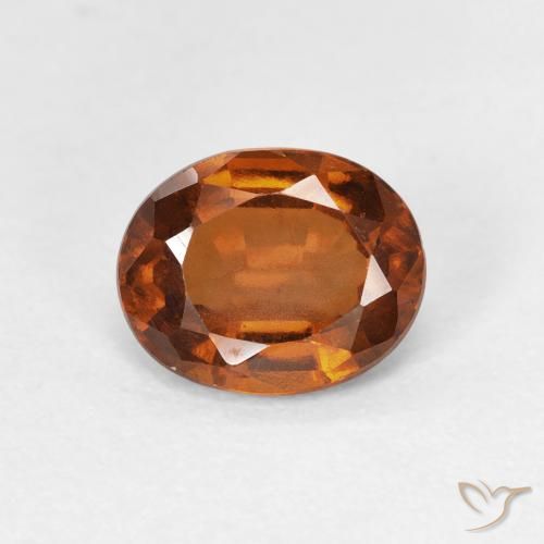 1.60ct Natürlicher Medium Dark-Orange Hessonit-Granat, Oval, VVS-VS