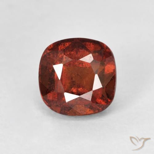 1.58ct Natürlicher Dunkelorange Hessonit-Granat, Kissen, VS