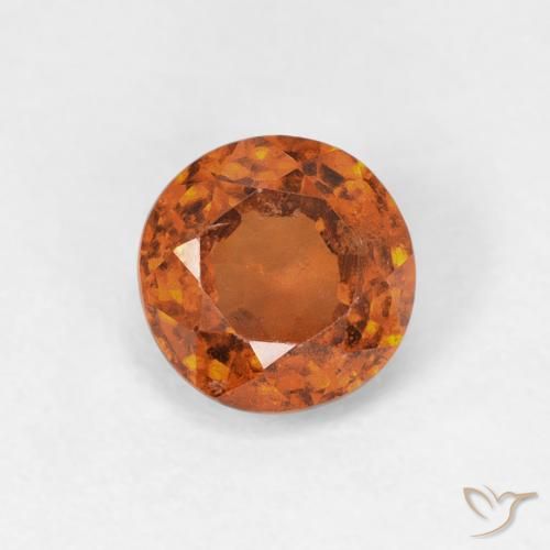 0.96ct Natürlicher Medium Dark-Orange Hessonit-Granat, Runden, VS