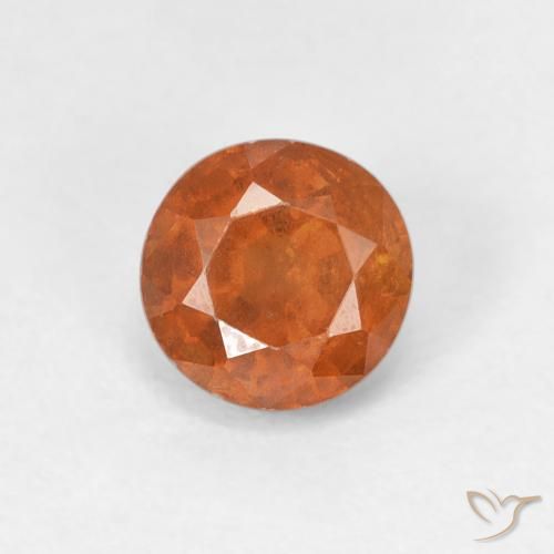 1.09ct Natürlicher Mittelorange Hessonit-Granat, Runden, VS