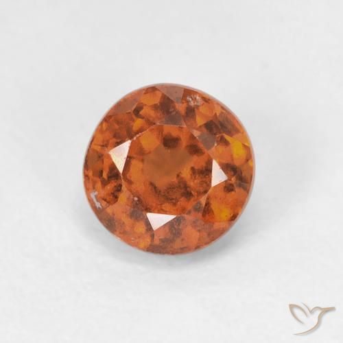 1.10ct Natürlicher tieforange Hessonit-Granat, Runden, VS