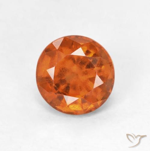 1.01ct Natürlicher tieforange Hessonit-Granat, Runden, VS