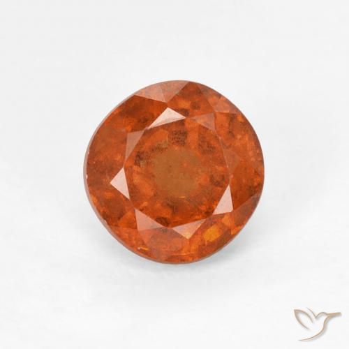 1.04ct Natürlicher tieforange Hessonit-Granat, Runden, VS