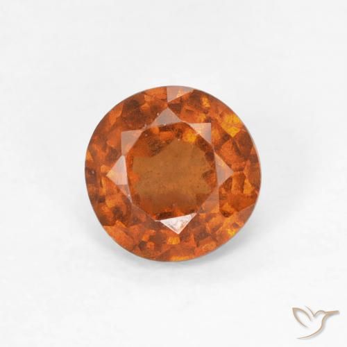0.81ct Natürlicher tieforange Hessonit-Granat, Runden, VS