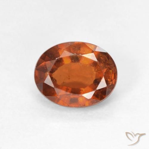 1.37ct Natürlicher tieforange Hessonit-Granat, Oval, VS