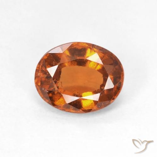 1.41ct Natürlicher Mittelorange Hessonit-Granat, Oval, VS