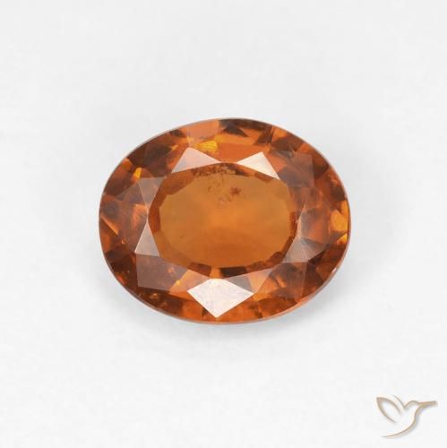 1.18ct Natürlicher Medium Dark-Orange Hessonit-Granat, Oval, VS