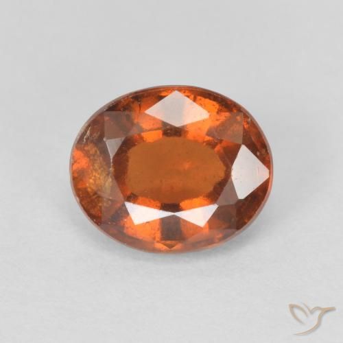 1.73ct Natürlicher Medium Dark-Orange Hessonit-Granat, Oval, VS