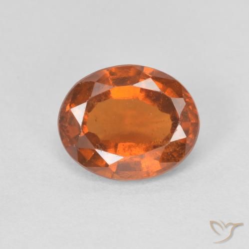 1.37ct Natürlicher rötlich-orange Hessonit-Granat, Oval, VS
