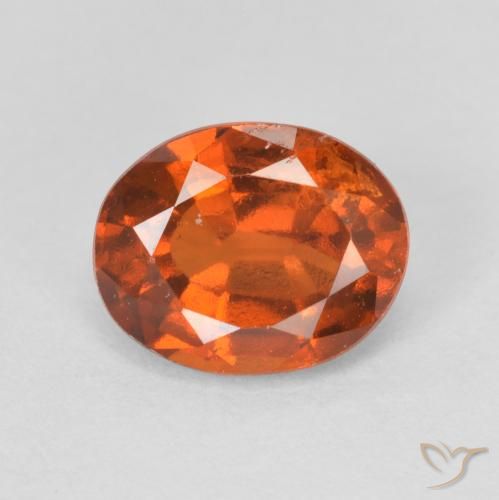 2.06ct Natürlicher Medium Dark-Orange Hessonit-Granat, Oval, VS