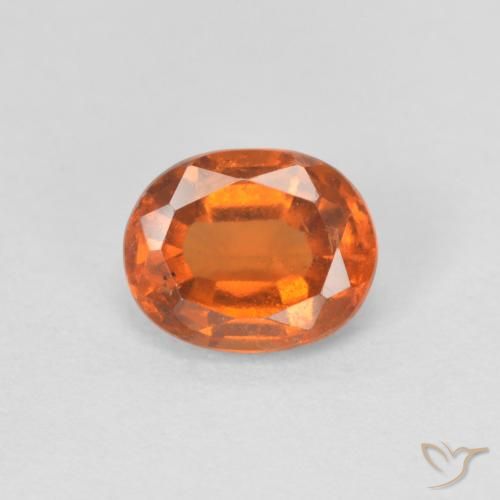 1.14ct Natürlicher Mittelorange Hessonit-Granat, Oval, VS