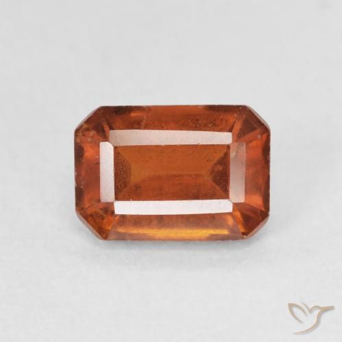 1.69ct Natürlicher rötlich-orange Hessonit-Granat, Smaragdschliff, VS-SI