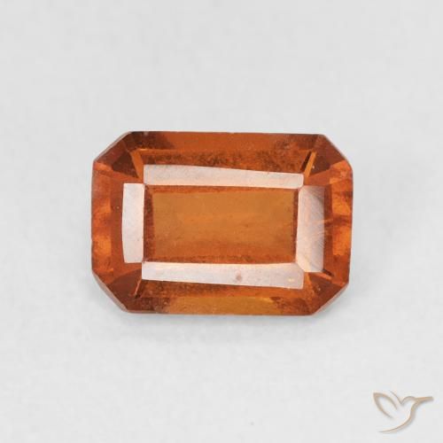 1.19ct Natürlicher Feuerorange Hessonit-Granat, Smaragdschliff, VS-SI