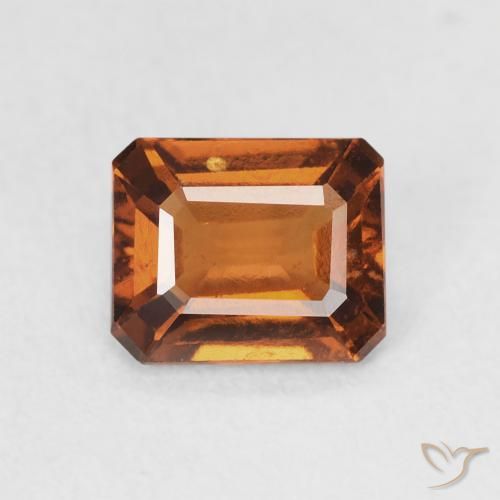 1.18ct Natürlicher Mittelorange Hessonit-Granat, Smaragdschliff, VVS-VS