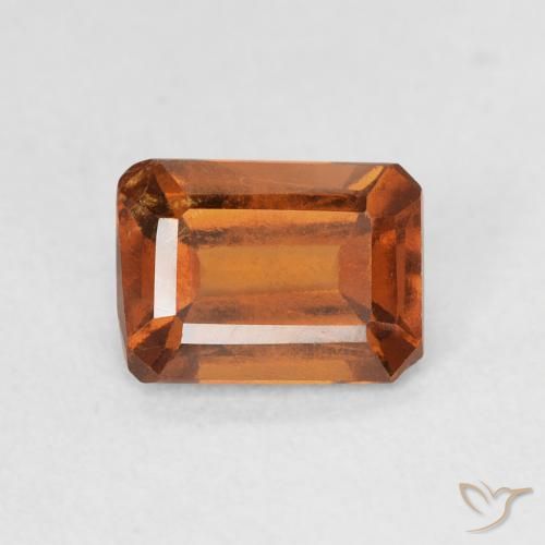 1.10ct Natürlicher tieforange Hessonit-Granat, Smaragdschliff, VVS-VS