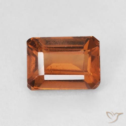 1.50ct Natürlicher Medium Dark-Orange Hessonit-Granat, Smaragdschliff, VVS-VS