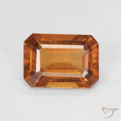1.50ct Natürlicher tieforange Hessonit-Granat, Smaragdschliff, VVS-VS