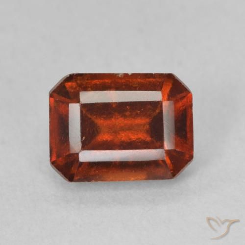 1.41ct Natürlicher tieforange Hessonit-Granat, Smaragdschliff, VS