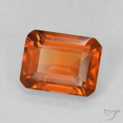 9,17 ctw natürlicher rötlich-orange Hessonit-Granat, Oktagonschliff, VS